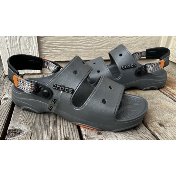 New! Crocs Classic All Terrain Men’s 13 Sandals - Slate Gray/Orange main image 8